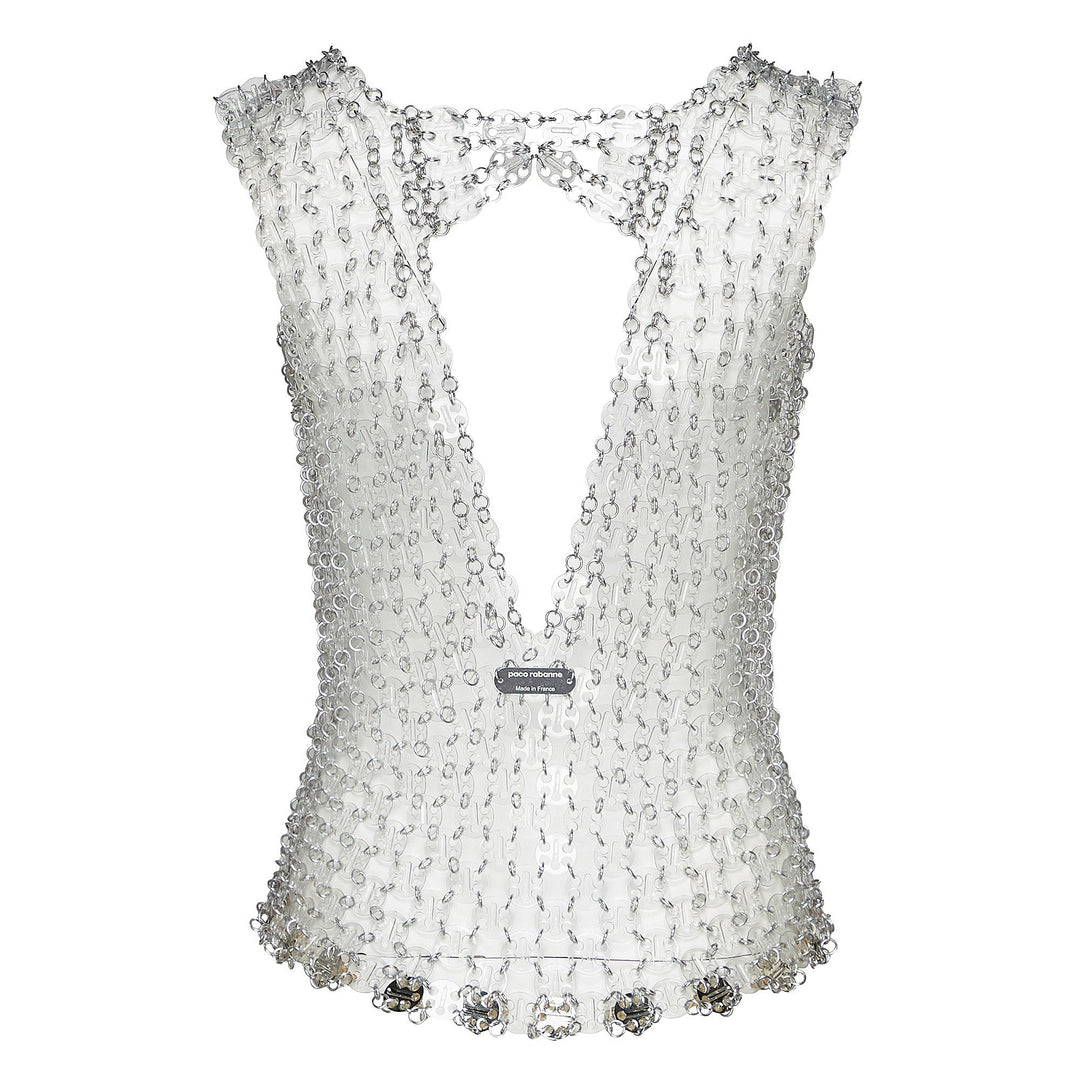 Áo cổ V trong suốt