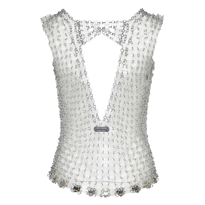 Áo cổ V trong suốt