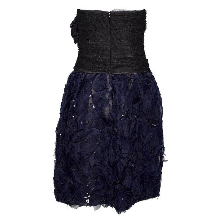 Đầm Organza Chấm Aspirin & Xanh Navy