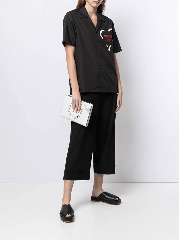 Áo sơ mi ngắn tay in hình trái tim