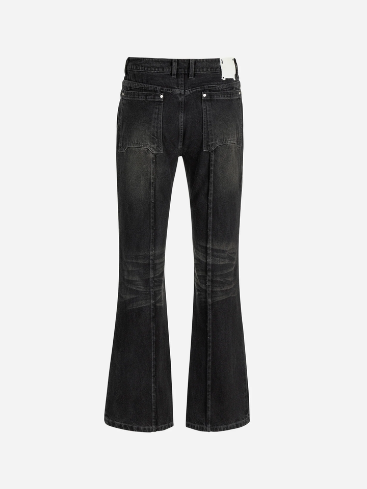 Stagger Streamline Arch Raw Jeans