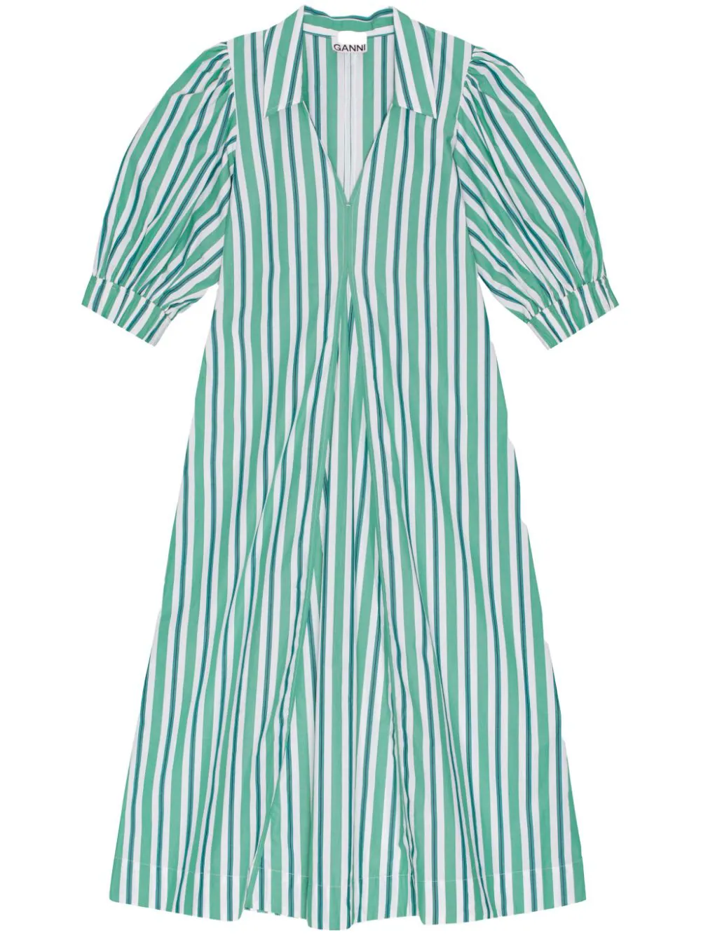 princess polly baby blue dress green striped Ganni dress