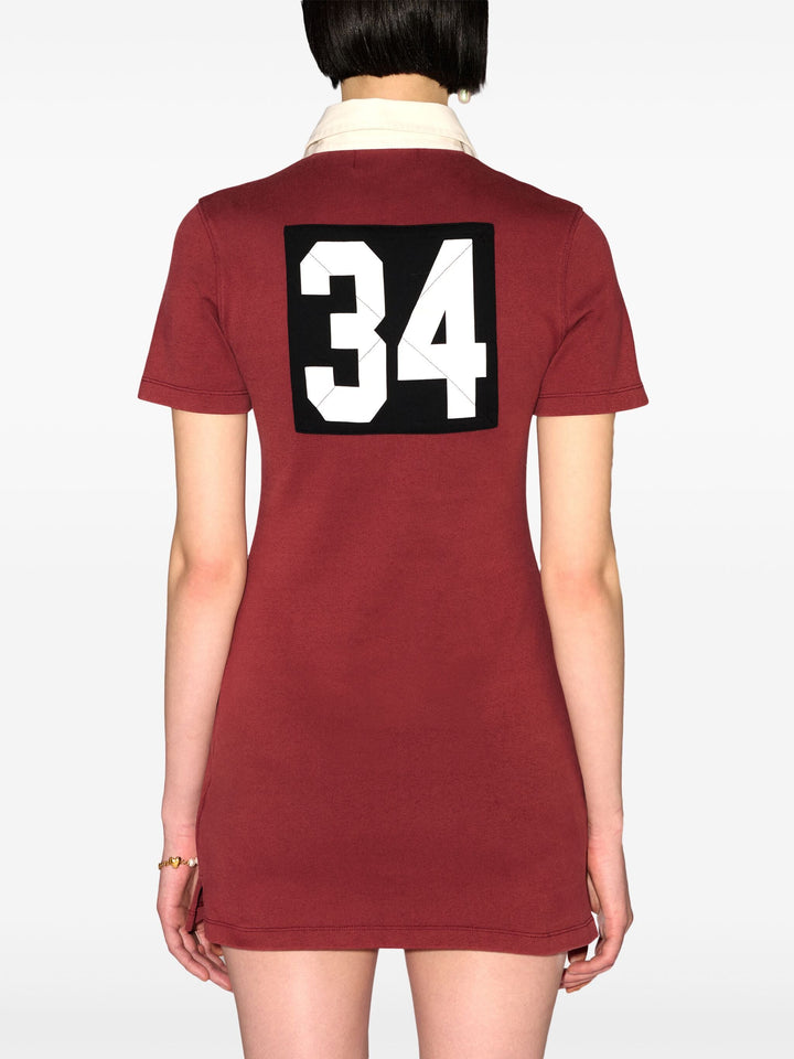 Đầm Rugby Màu Nâu Đỏ