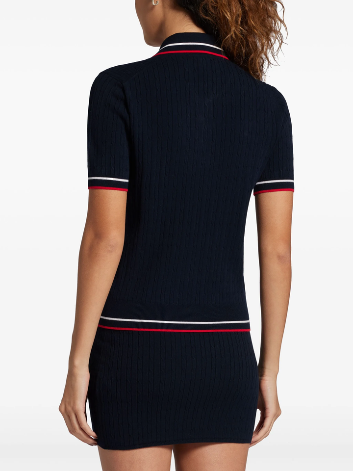 Serif Logo Mini Cable Polo