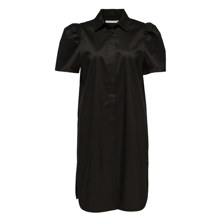 Váy tay bồng chất liệu Cotton Poly Stretch bóng mượt