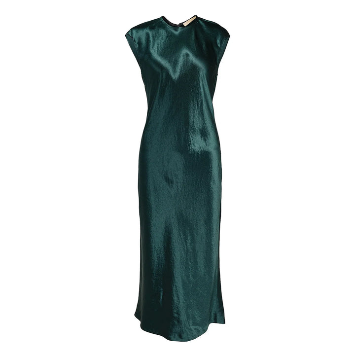 Đầm nơ lưng satin dày