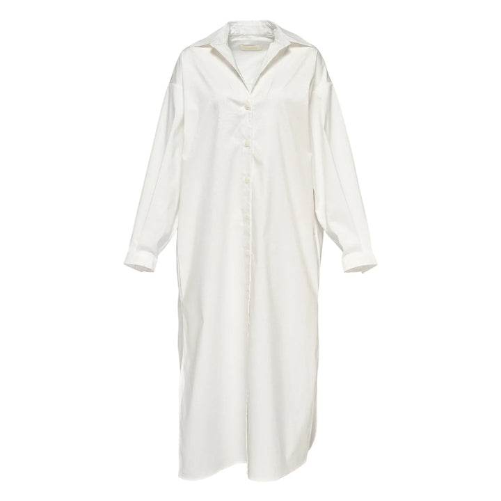 Đầm sơ mi cotton lụa bóng