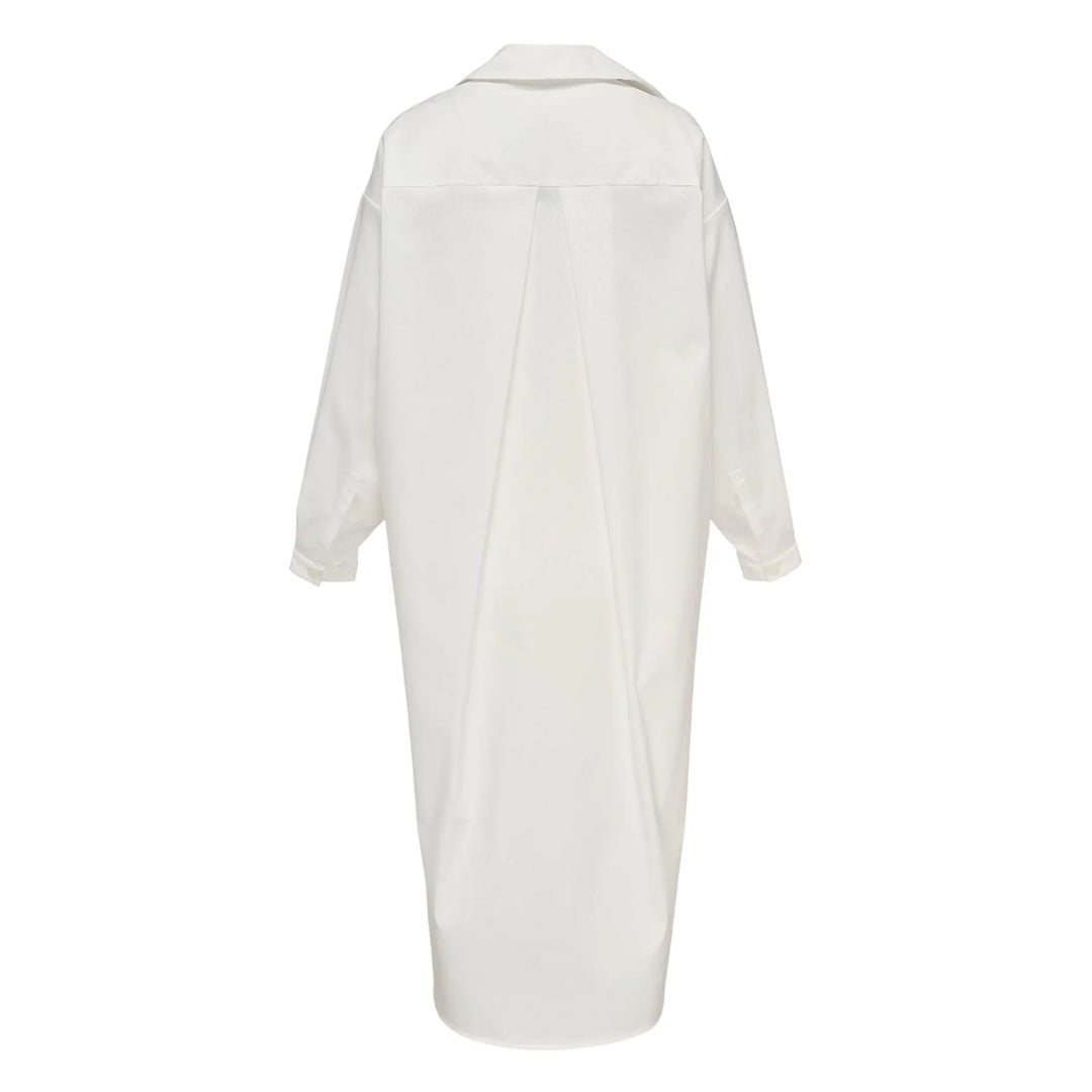 Đầm sơ mi cotton lụa bóng