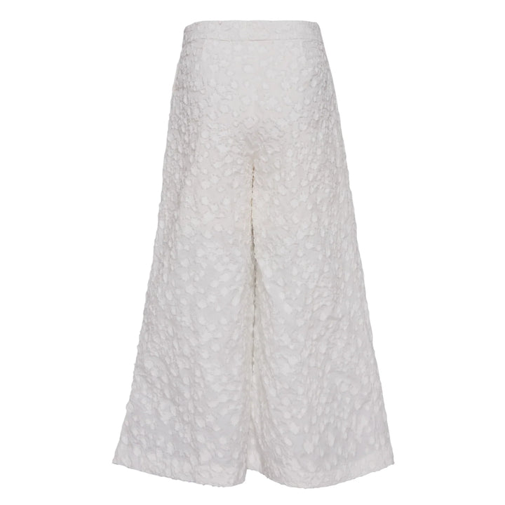 Quần ống rộng cắt ngắn từ cotton và nylon