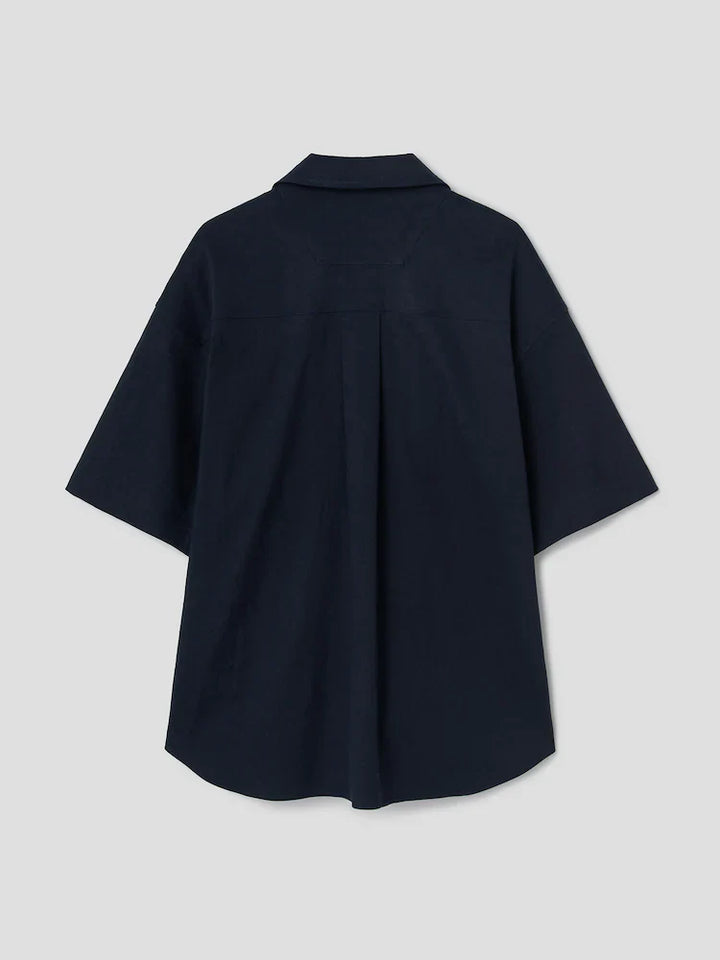 Áo sơ mi ngắn tay bằng linen