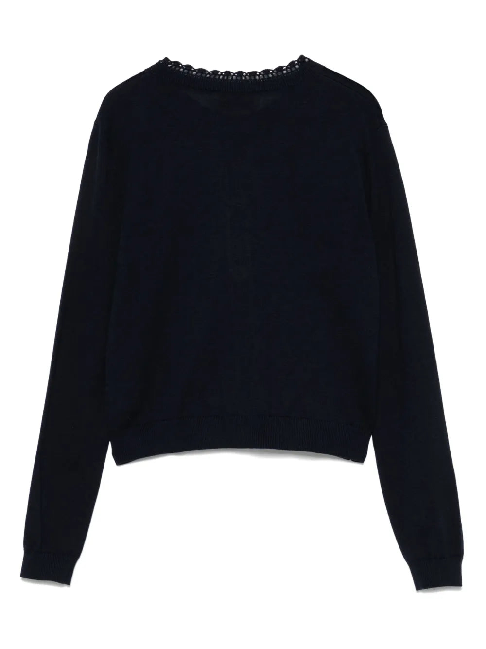 Logo-Stitch Knit Cardigan