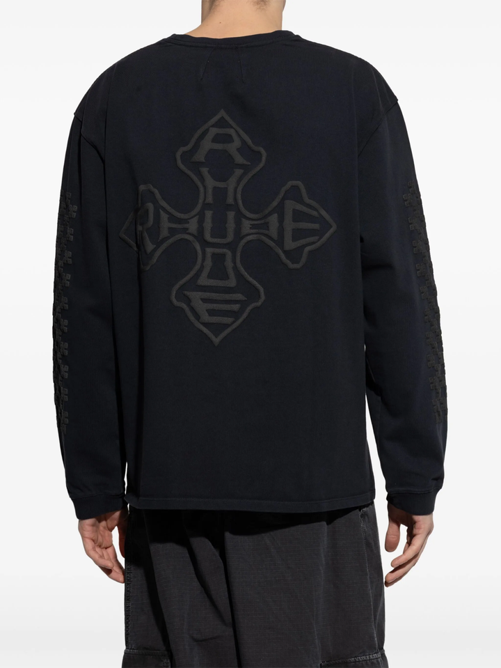 Áo thun dài tay Rhude Cross Logo