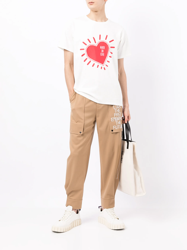 Áo thun cổ tròn tay ngắn Cut&Sew