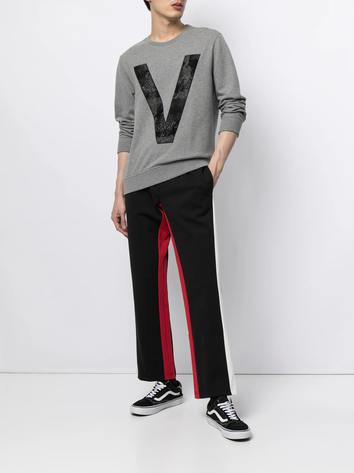 Áo sweatshirt dài tay cổ tròn Cut&Sew