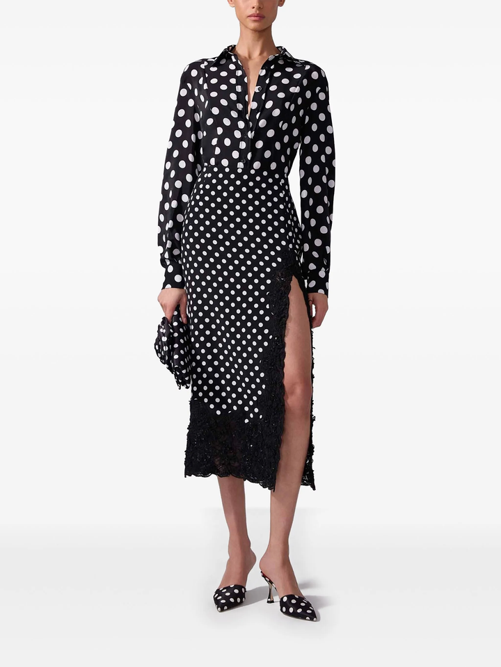 Chân váy midi chấm bi