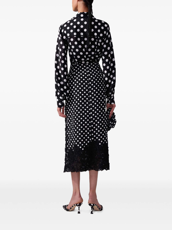 Chân váy midi chấm bi