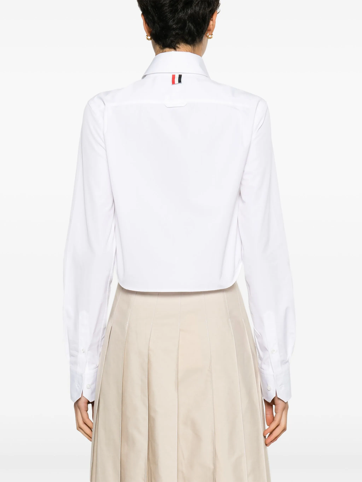 Áo sơ mi nữ cổ tròn ngắn tay Poplin Classic