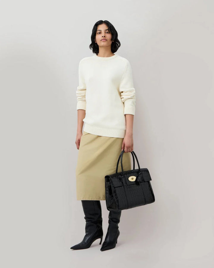 Bayswater Đen Bóng Nhỏ Croc