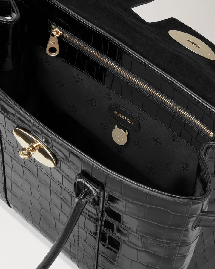 Bayswater Đen Bóng Nhỏ Croc