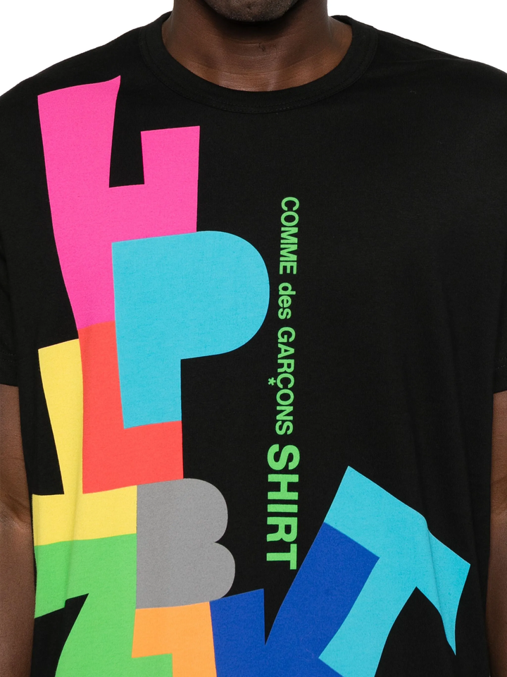 Áo thun cotton poplin trơn in họa tiết