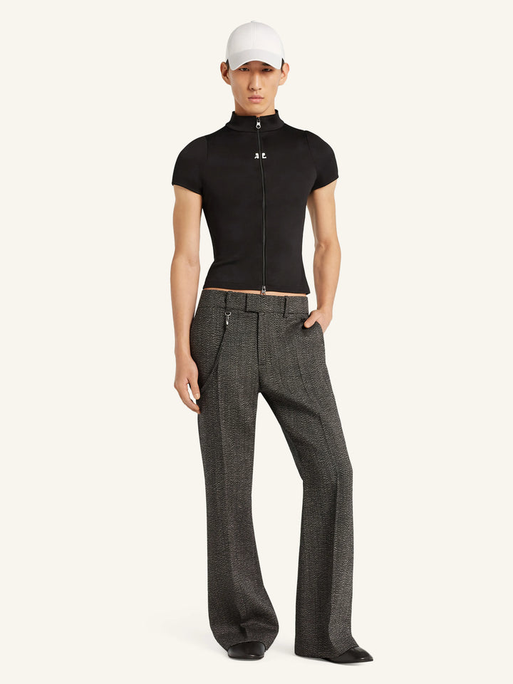 Áo khoác kéo khóa Interlock