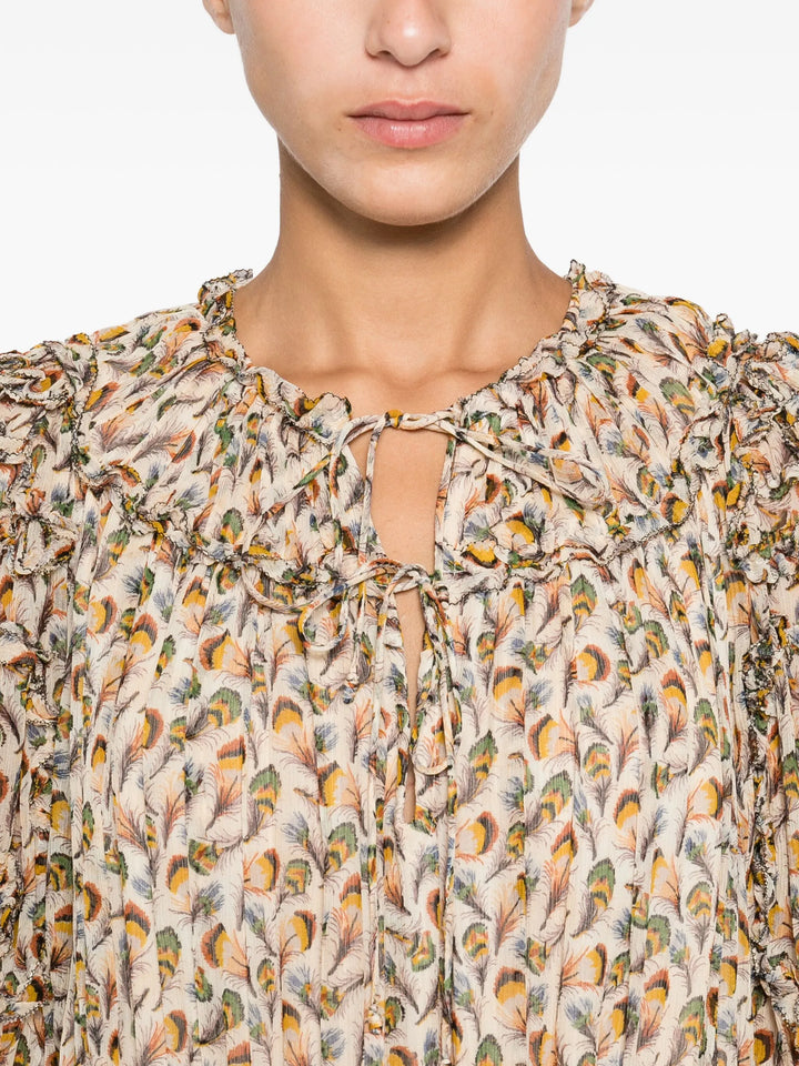 Đầm midi tay ngắn Nan Silk