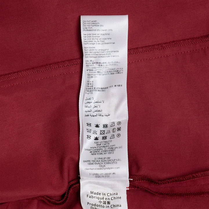 Club21 - 3.1 Phillip Lim - Draped Bow Belted Shell Top - KNIT TOPS - Red