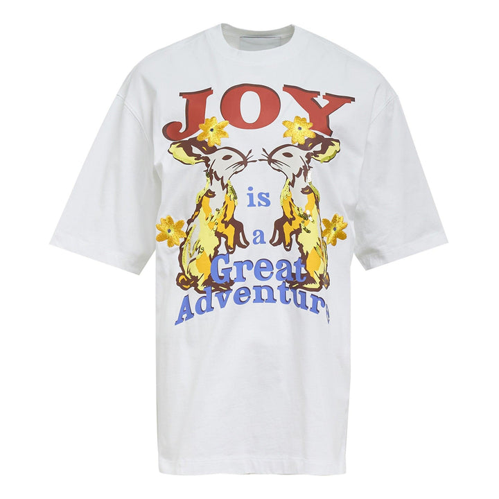 Club21 - 3.1 Phillip Lim - Joy Is A Great Adventure Oversized Tee - TEES - White