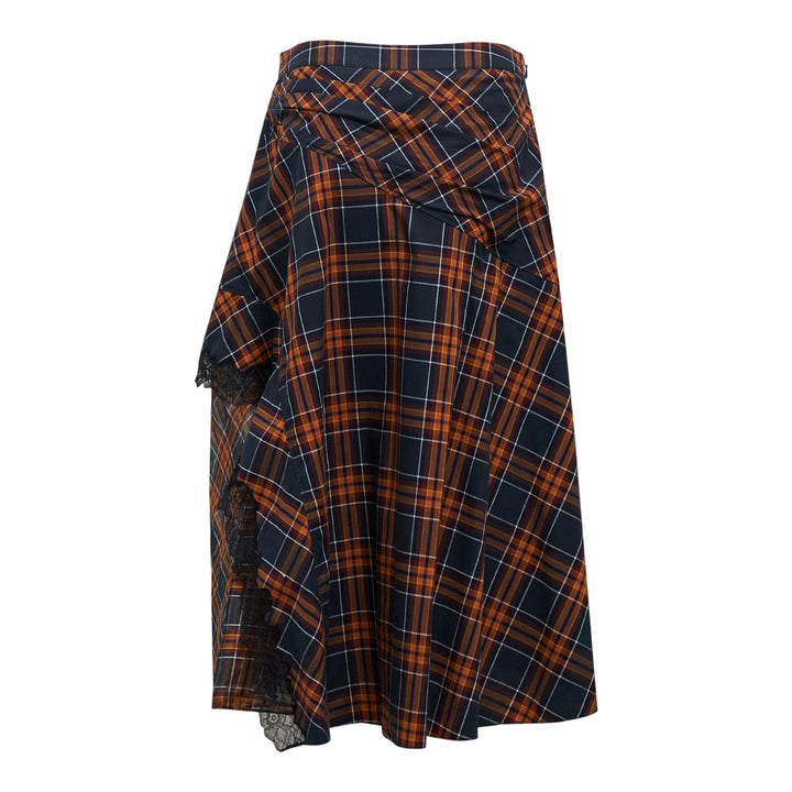 Club21 - 3.1 Phillip Lim - Plaid Mix Draped Midi Skirt - SKIRTS - Checks