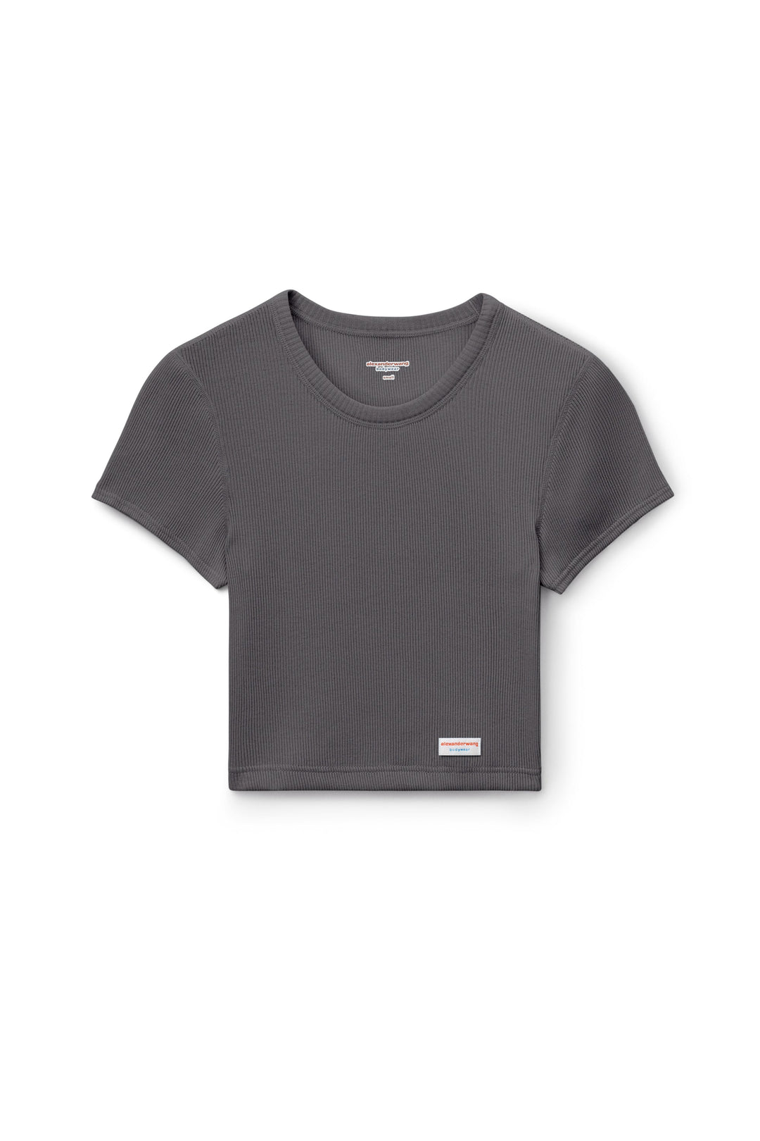 Cropped Short Sleeve Crew Neck Tee