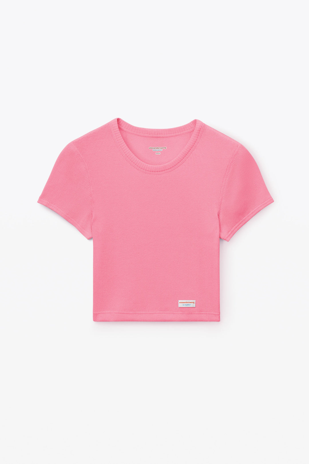Cropped Short Sleeve Crew Neck Tee