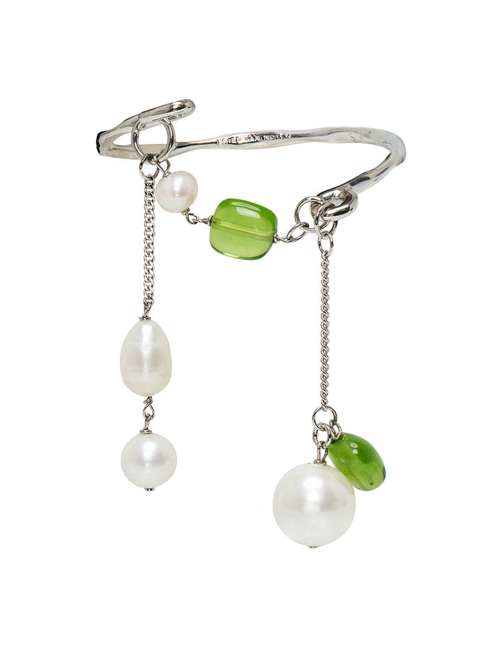 Glass Beads And Pearls Bracelet