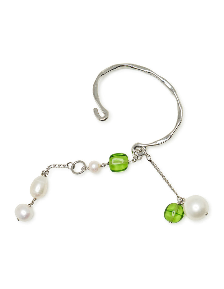 Glass Beads And Pearls Bracelet