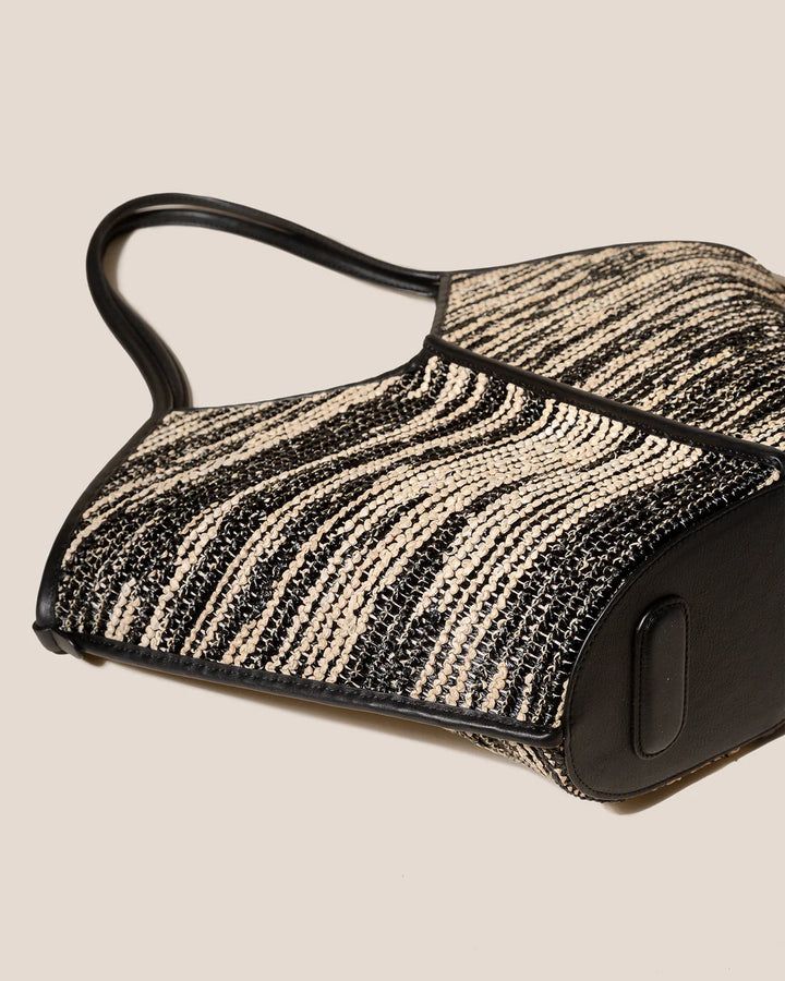 Calella 雙色皮革飾邊托特包