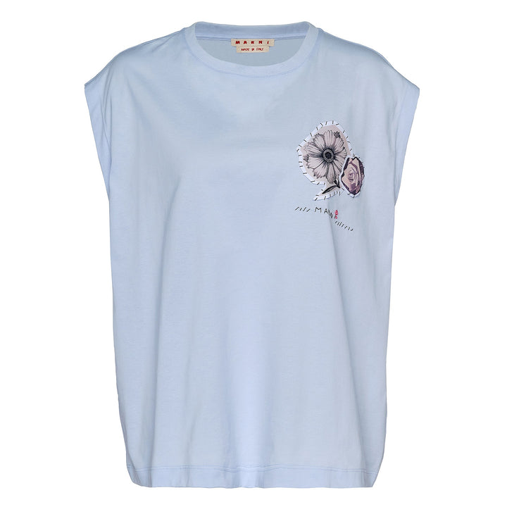 Áo thun cổ tròn không tay