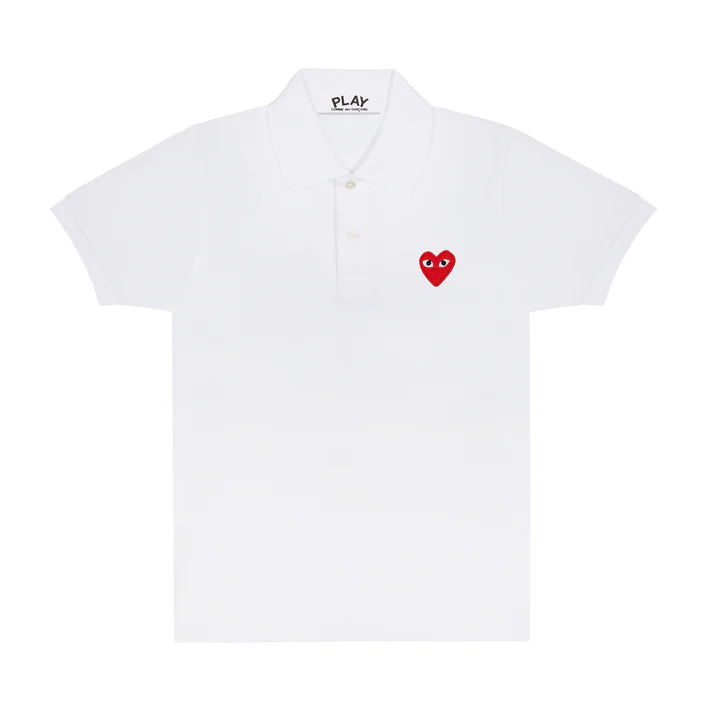 Cdg Play Red Comme Des Garcons Shirt Polo T-Shirt With Red