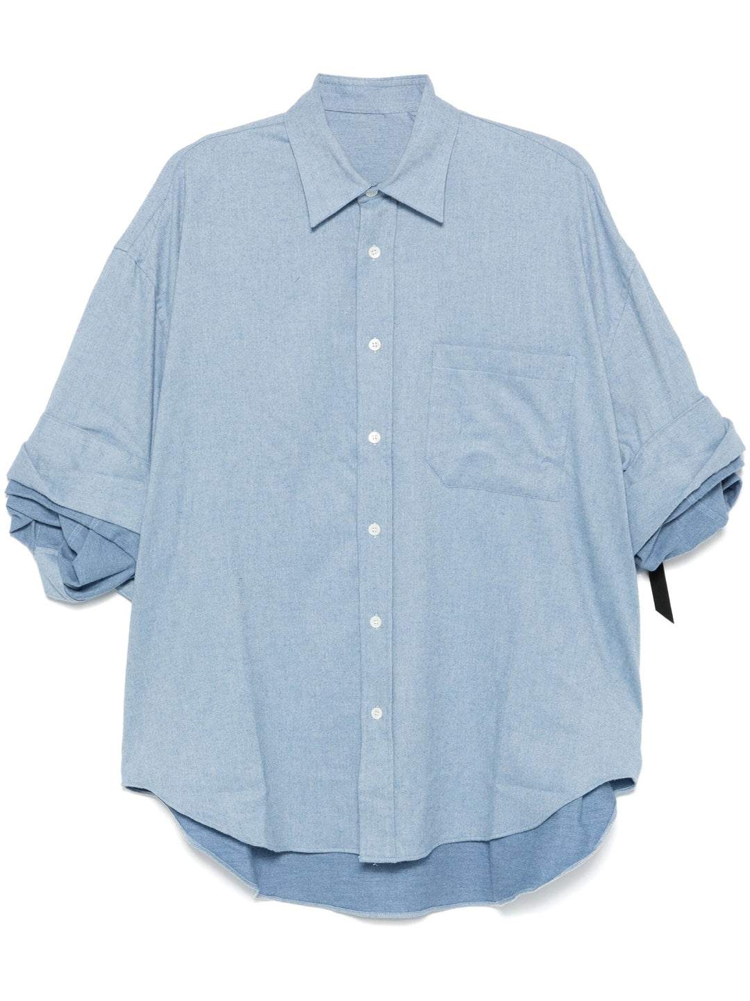 Áo sơ mi tay gấp oversized