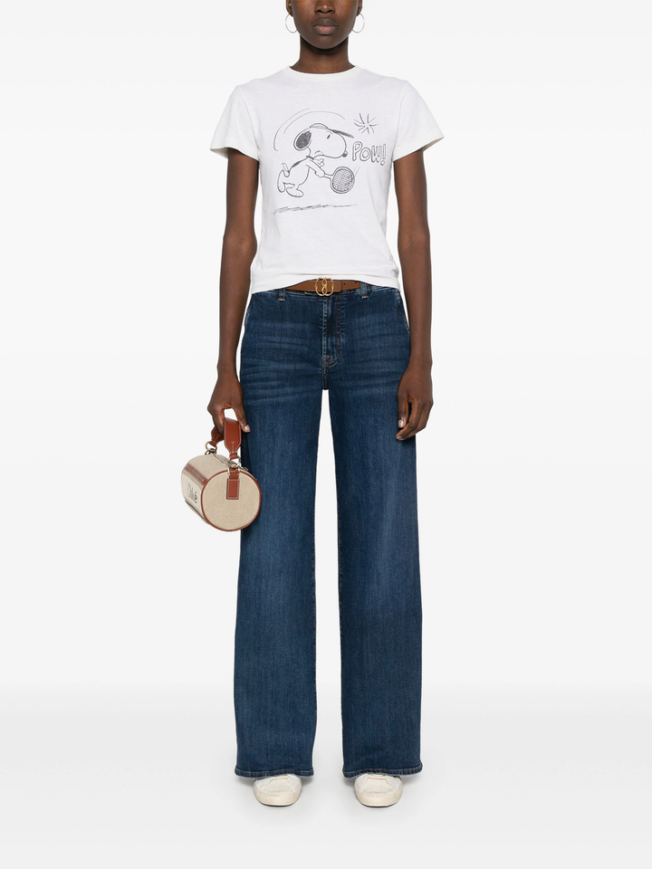 Áo thun cổ điển Snoopy Tennis