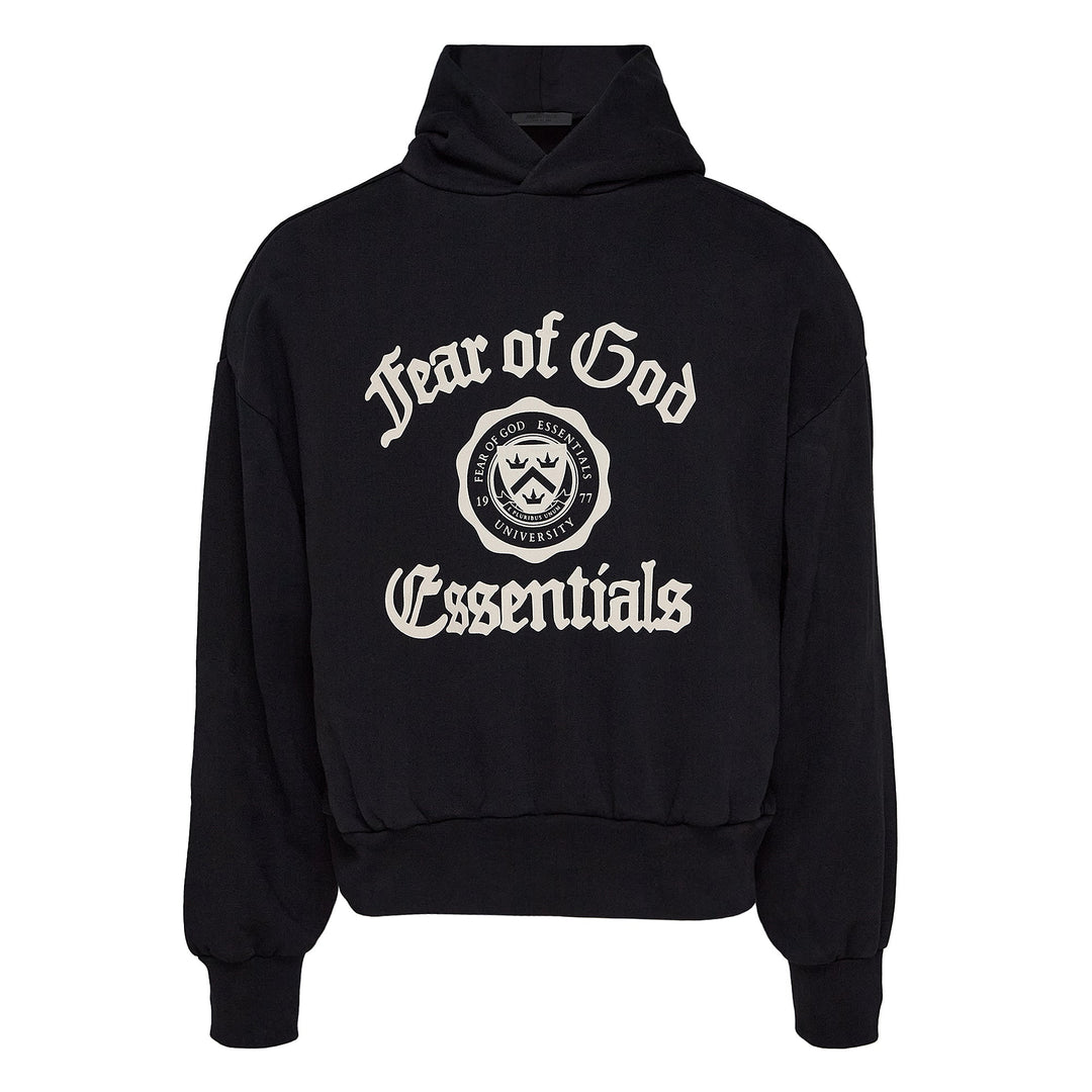 Áo sweatshirt nam cổ điển bằng fleece dày, co lại