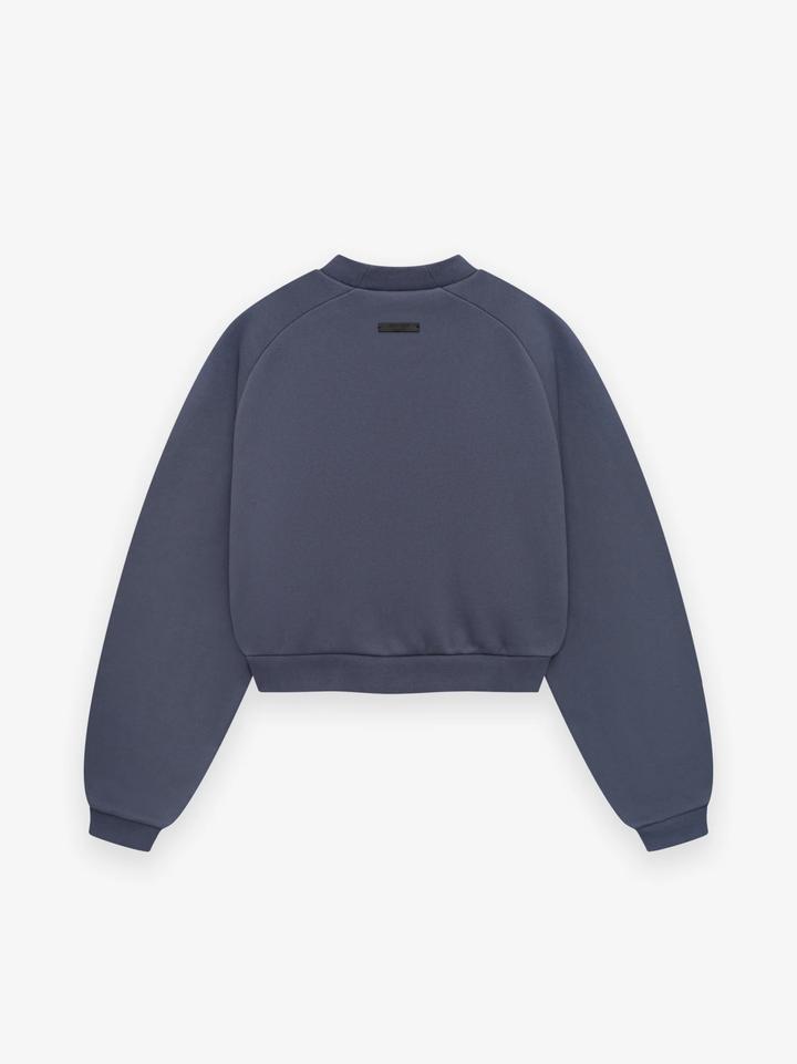 Áo sweatshirt nữ cổ tròn ngắn tay bằng fleece