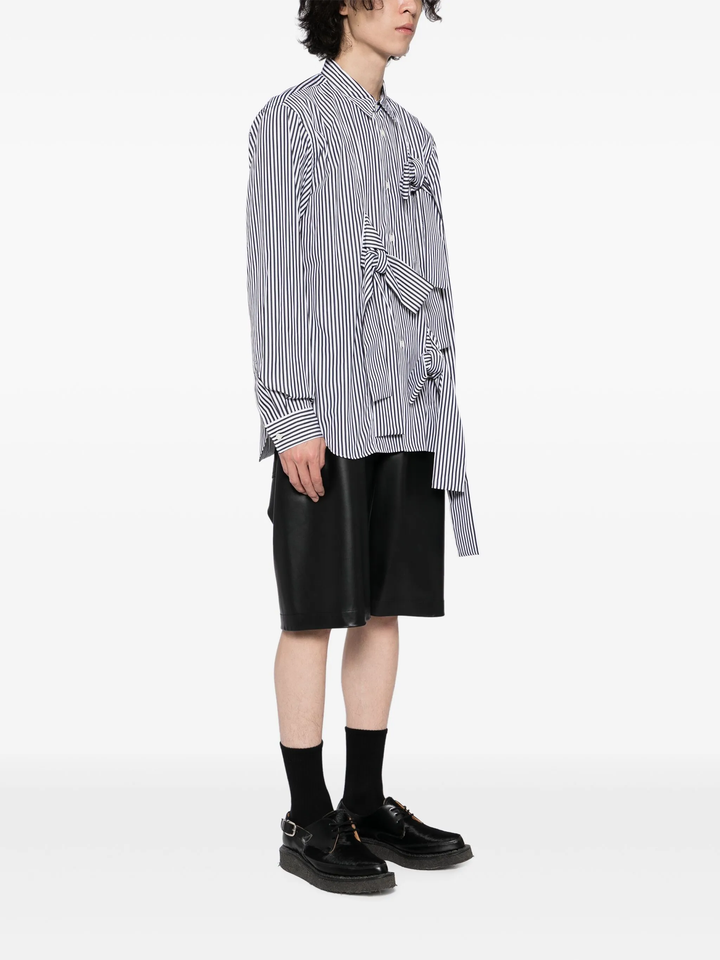 Áo sơ mi sọc rộng cotton vừa