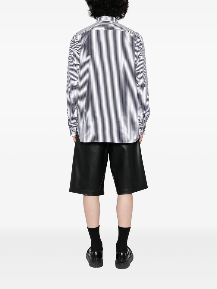 Áo sơ mi sọc rộng cotton vừa