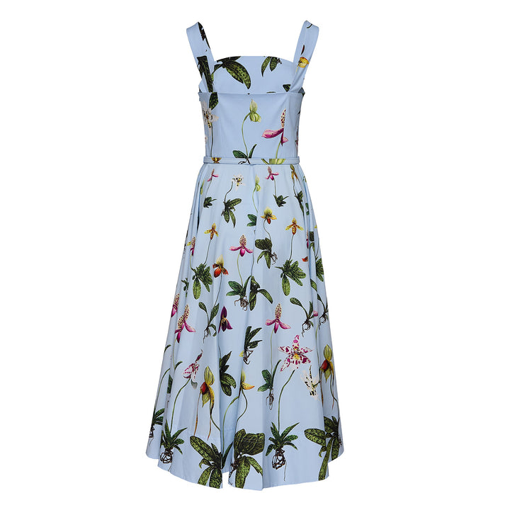 Đầm dài Cotton Poplin Hoa Lan