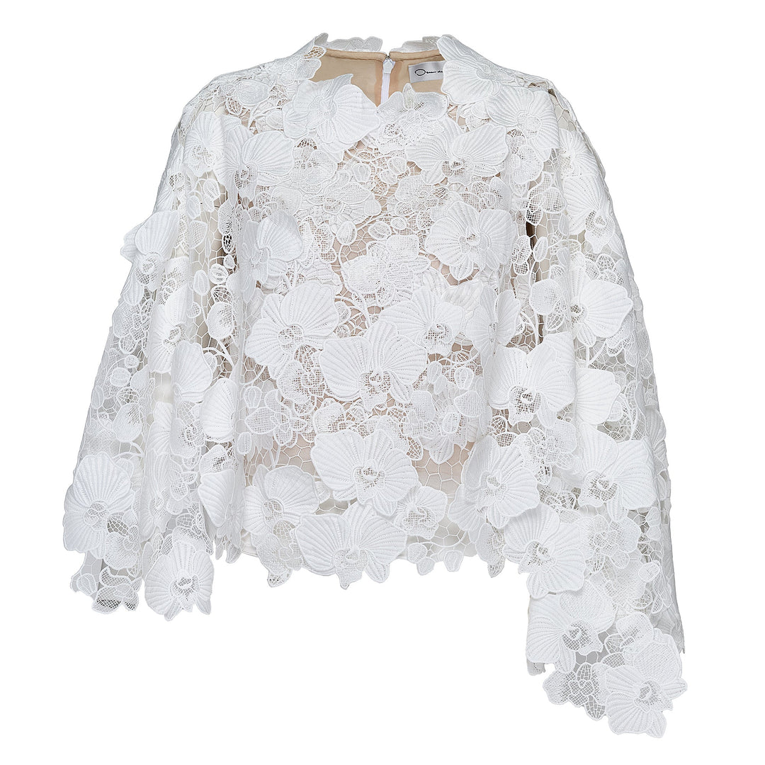 Áo Blouse Guipure Hoa Lan Chi Tiết Cape