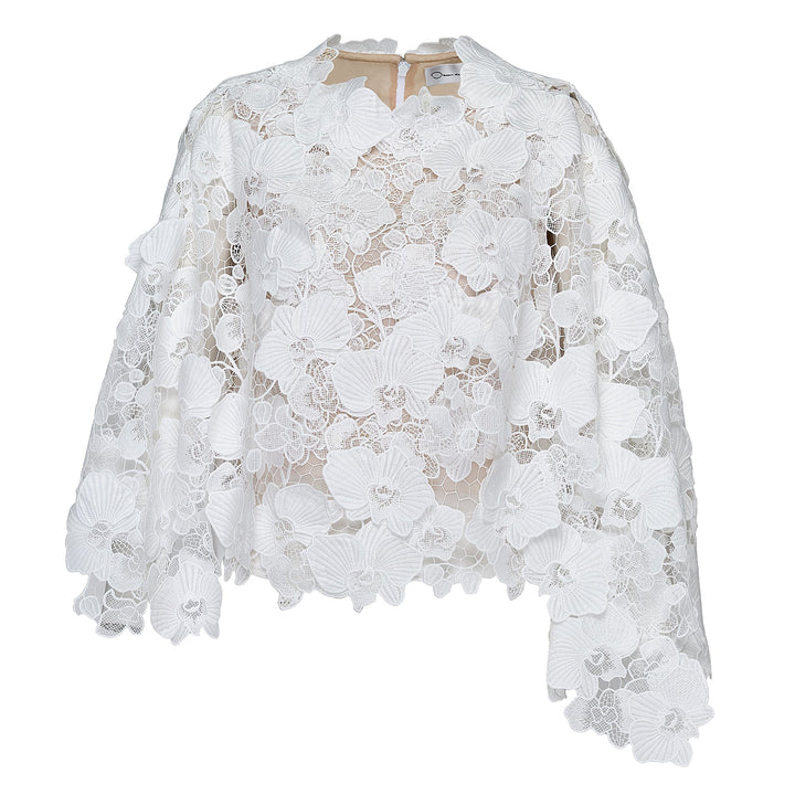 Áo Blouse Guipure Hoa Lan Chi Tiết Cape