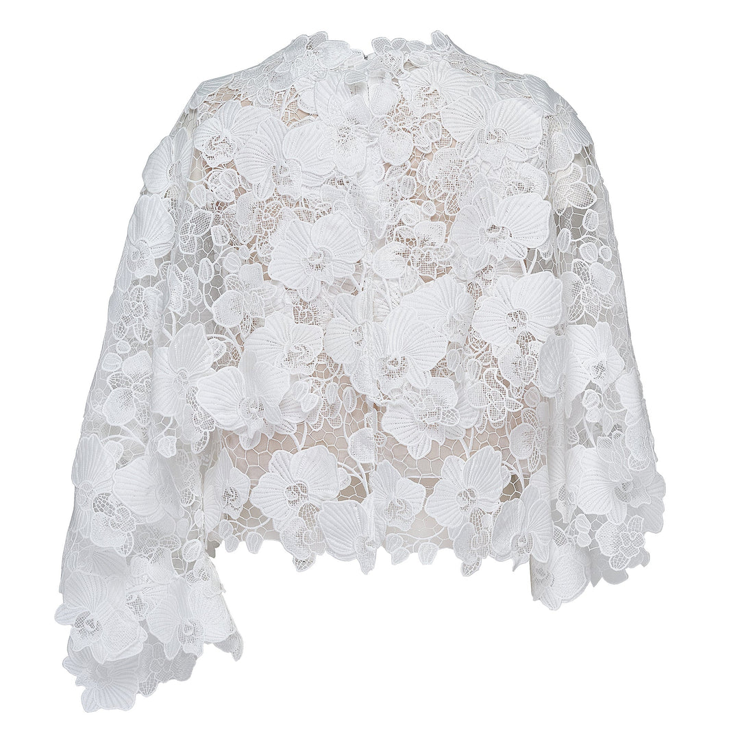 Áo Blouse Guipure Hoa Lan Chi Tiết Cape