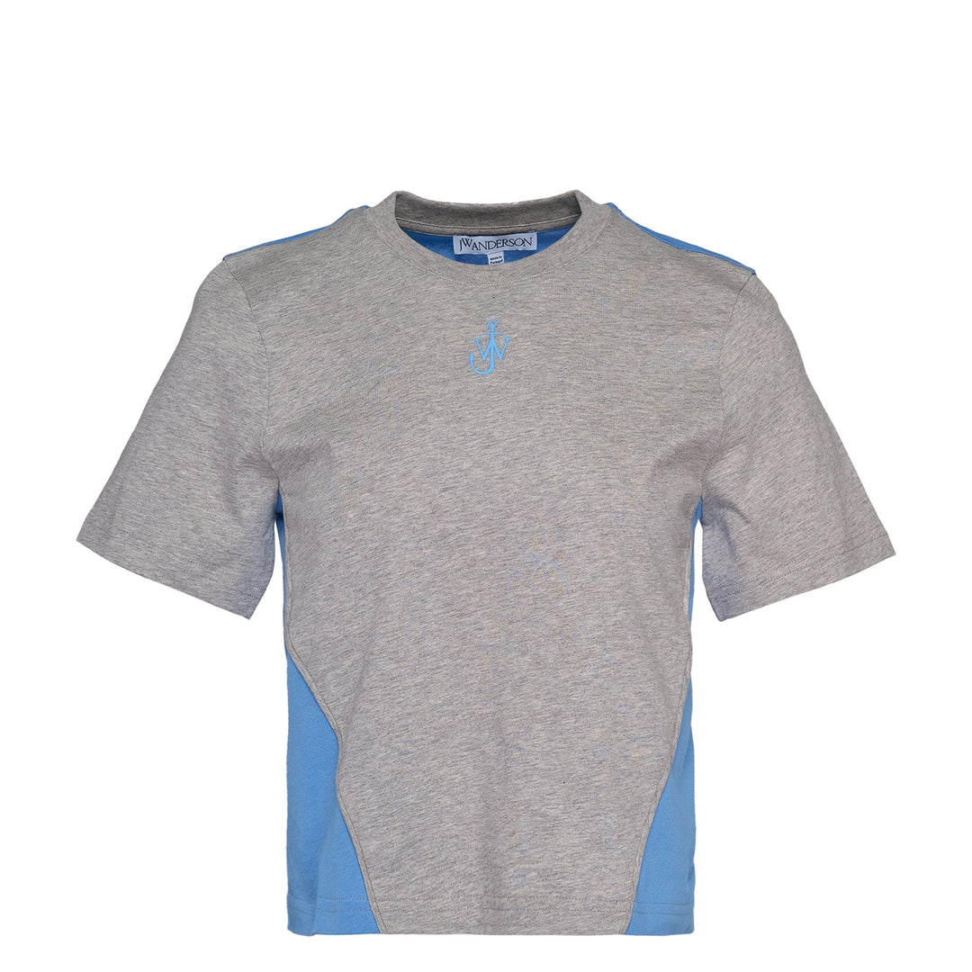 Áo thun panel thêu hình neo