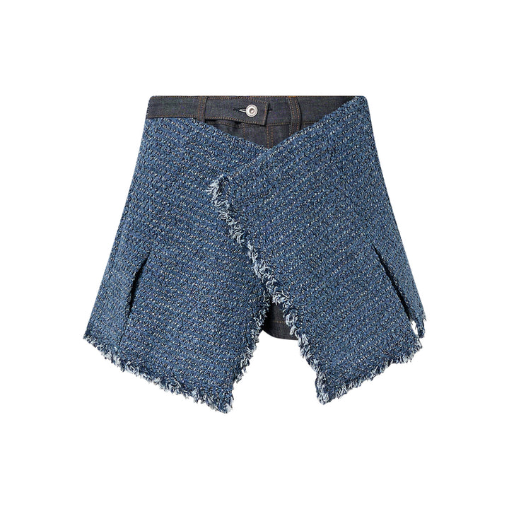 Punching Denim Shorts