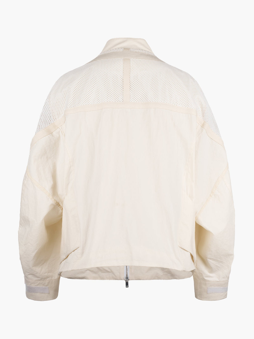 Draped Pocket Mesh Sleeve Jacket