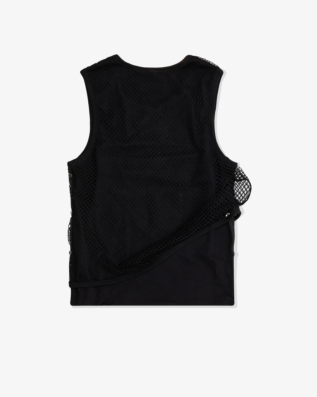 Sun-Bleached Mesh Layered Sleeve Tank